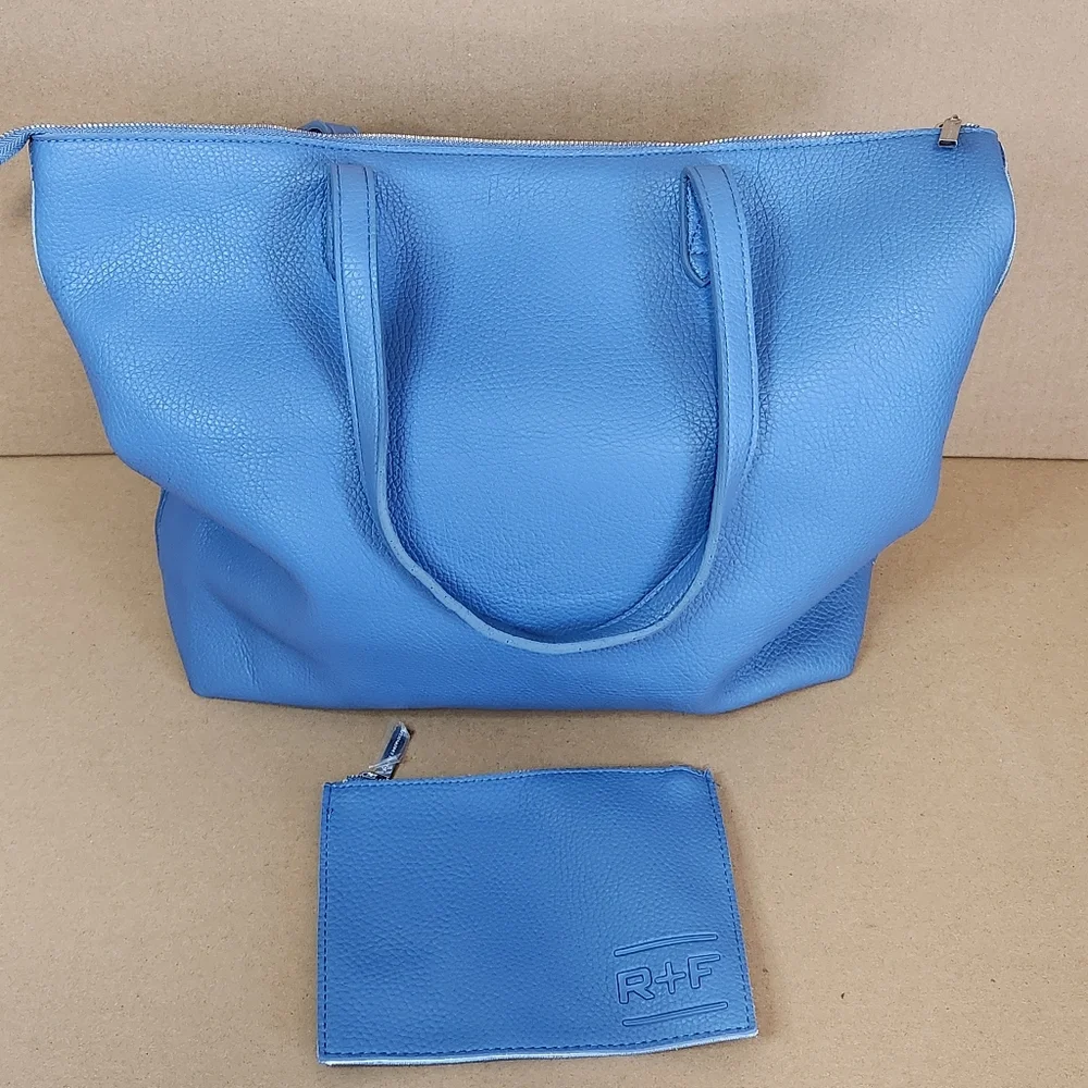 👜 RODAN+FIELDS BLUE ZIPPERED TOTE WITH MINI TOTE
